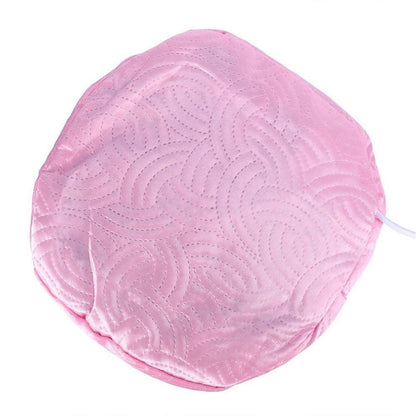 Front view of the thermal hair cap with adjustable drawstring.