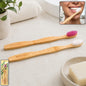 Women Bamboo Toothbrush Set Soft Bristles Eco Friendly Biodegradable (2 Pc)