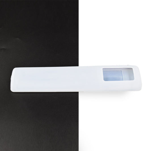Durable silicone remote cover with anti-slip textured grip for large TV remotes.
