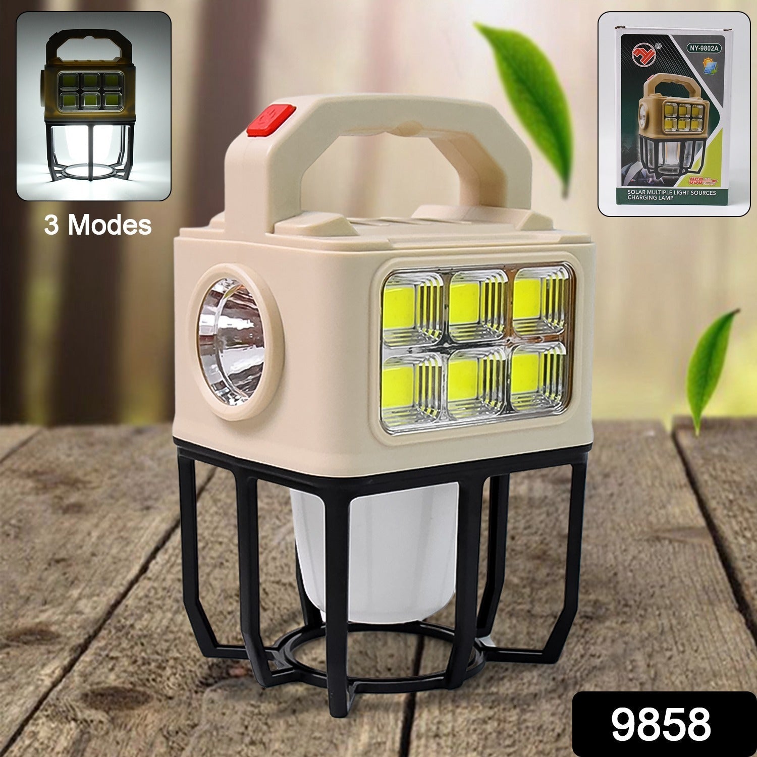 Compact solar camping lantern designed for easy portability