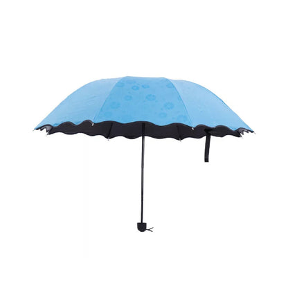 Several Magic Umbrellas displaying various blossom patterns in different stages.