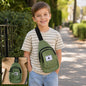 Kids Multi Pocket Sling Crossbody Chest Bag Canvas Bag for Little Boys Girls (1 Pc)