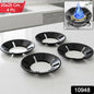 Gas stove flame protector ring fitted on burner for improved flame control