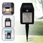 18W solar wall double light with motion sensor installed outdoors