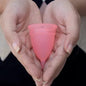 Soft silicone reusable menstrual cup for comfortable, eco-friendly periods.