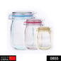 Transparent jar-shaped stand-up pouch with secure zipper for fresh food storage.