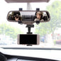 Car Rear View Mobile Holder securely gripping a smartphone.