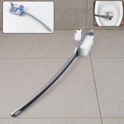 Pro Clean long handle toilet brush with curved nylon bristles for deep cleaning