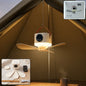 3 in 1 rechargeable camping fan with LED light, timer and hanging hook (1 pc)