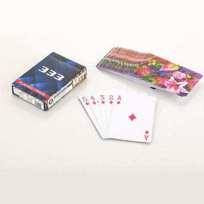Detailed patterns on the back of Aditi's luxury playing cards.