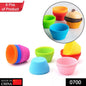 Food-grade silicone cupcake molds in a set of six, perfect for baking.