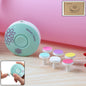 Baby electric nail trimmer with interchangeable grinding heads laid out