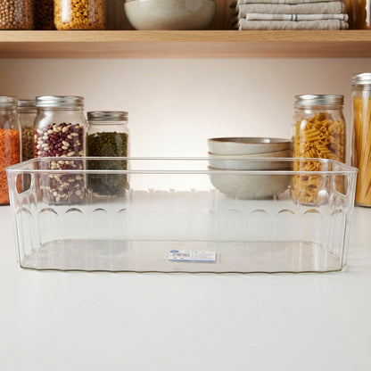 Transparent storage basket kitchen