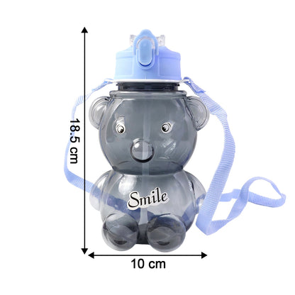 Close-up of kids water bottle sip straw and flip lock lid