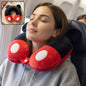 U shaped travel neck pillow, cute character soft plush pillow with ears (1 pc)