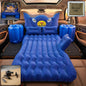 Inflatable car air mattress with cushions and pump for easy setup