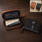 Black Zip-Around Card Holder Wallet – Secure Multi-Card Organizer