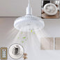 Remote control ceiling fan with light and E27 socket LED lamp for home (1 set)