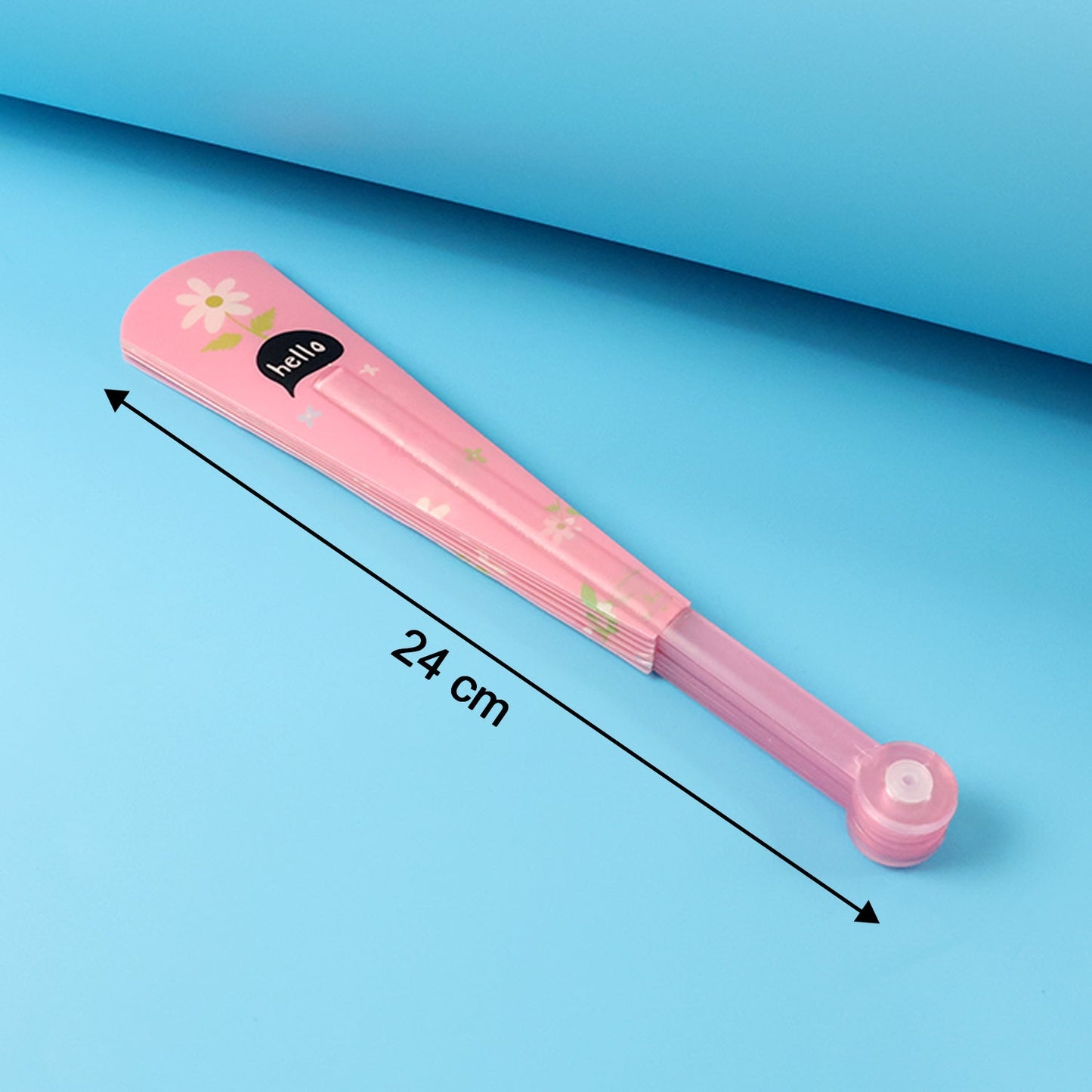 Close up of the floral print and fine rib detail