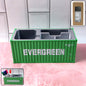 Container-style desk organizer holding pens and stationery on office desk.
