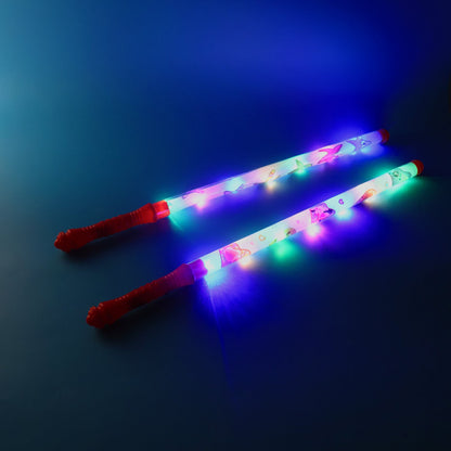 Energy-efficient LED Dandiya sticks illuminating Navratri celebration