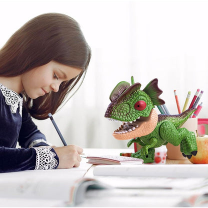 Cartoon dinosaur school stationery gift set with scale and sharpener