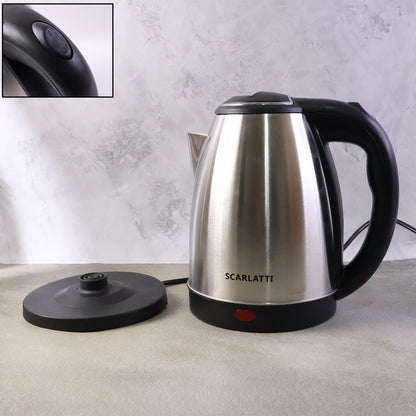 Electric kettle boiling water quickly for tea and coffee preparation