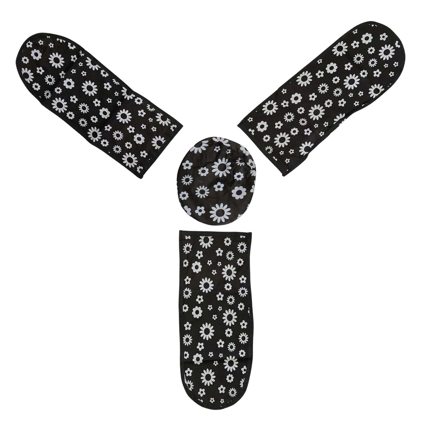 Fan covers protecting ceiling fan blades from dust accumulation