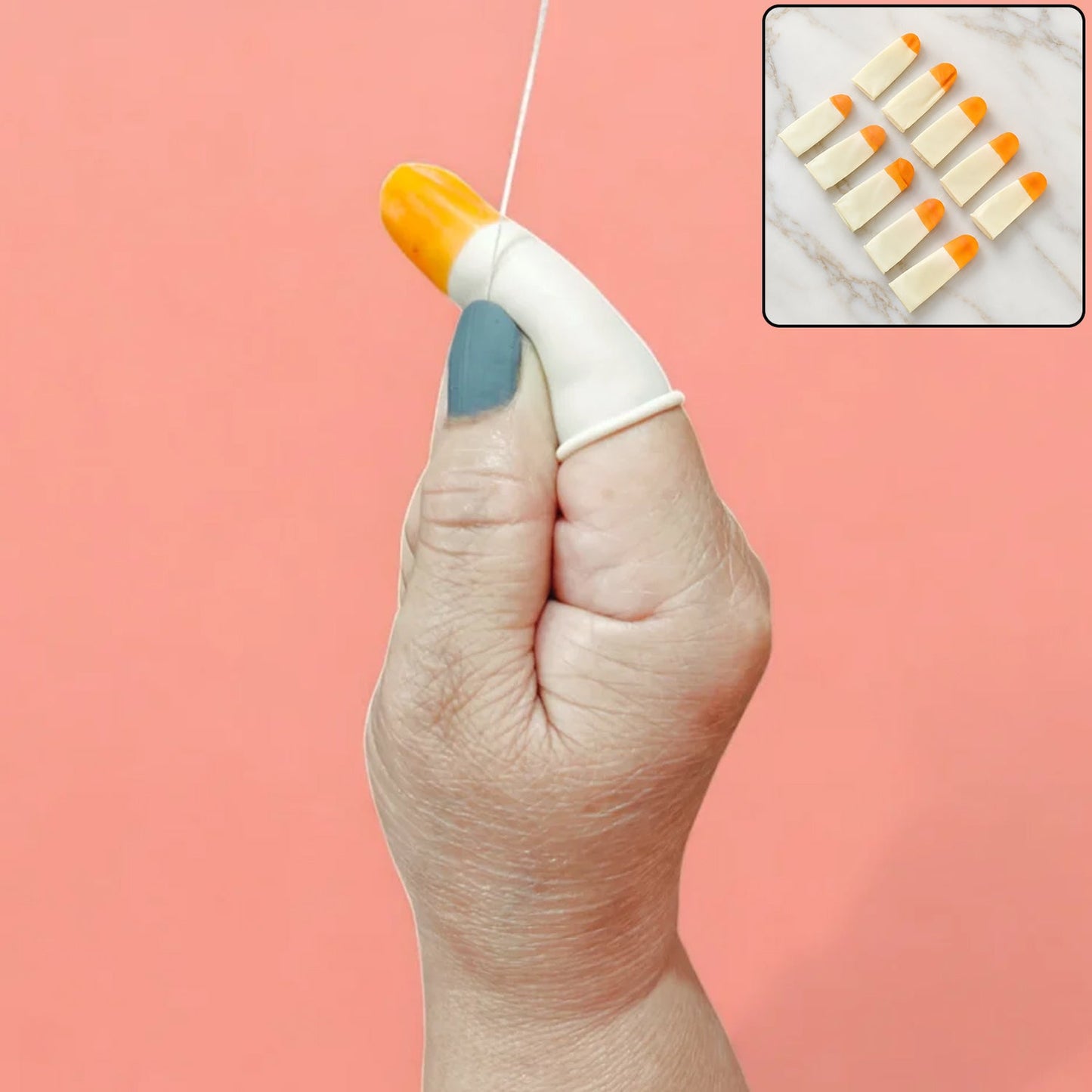 Non slip finger protectors for sorting papers and gripping