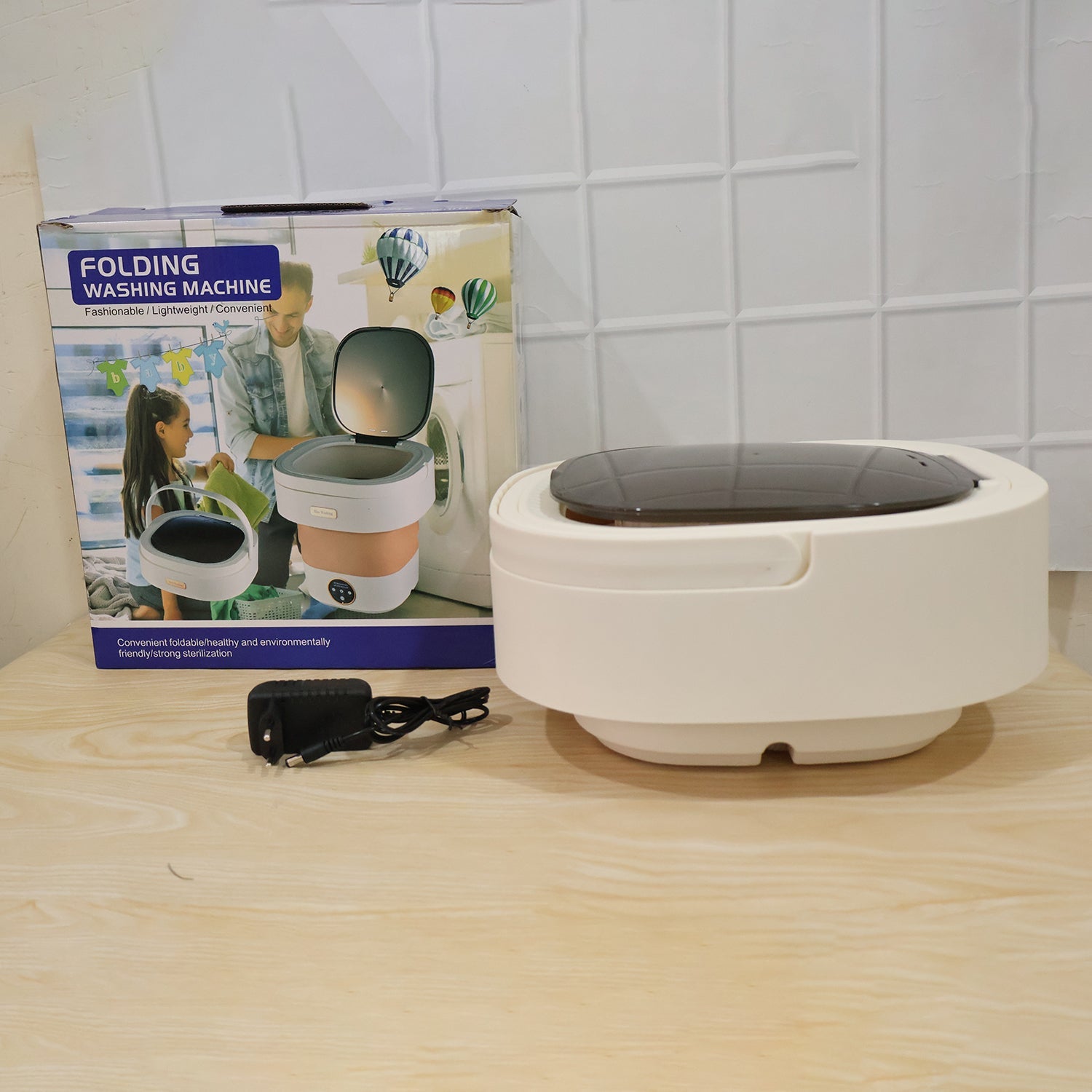 Portable foldable washer for everyday small laundry loads