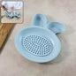 Dumpling serving plate with built-in perforated strainer for draining excess oil
