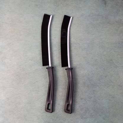 Cleaning brush designed for tile gap and narrow crevice cleaning with stiff bristles