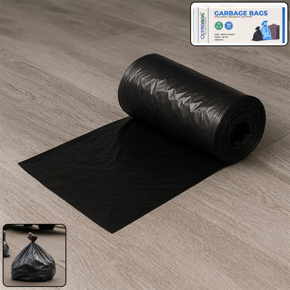 Extra-strong garbage bag roll displayed clearly