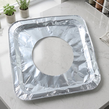 Aluminium gas stove protector cover on burner to keep it clean