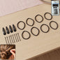 Complete hair styling accessories set with rubber bands, clips, and pins