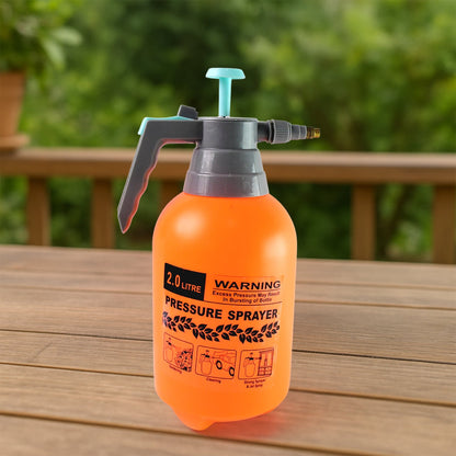 XcelCraft 2-litre Garden Pressure Sprayer with pump handle and nozzle.