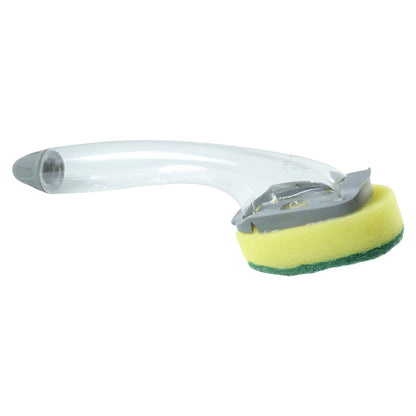 Kitchen cleaning scrub brush with soap dispenser