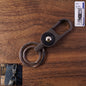 Heavy-duty metal key holder with carabiner clip for secure attachment