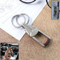 Heavy duty metal key holder with strong carabiner clip for secure key attachment