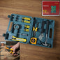 12 piece home repair tool kit with screwdriver, hammer, pliers and tape