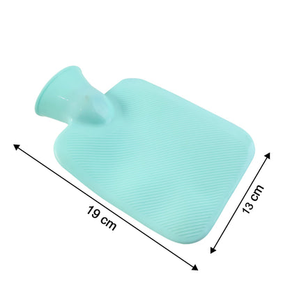 Flexible rubber hot water bag with wide mouth for easy filling
