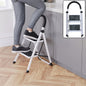 2 step folding ladder with padded handrail and anti slip steel steps (1 pc)