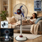 12V rechargeable pedestal fan with LED light for home and office
