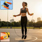 Adjustable fitness jump rope with digital counter and foam handles