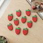 Colorful strawberry-themed keychain set for bags and keys