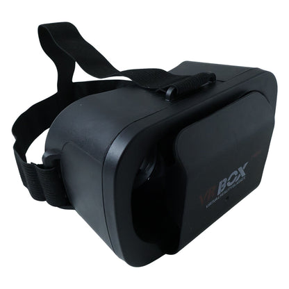 Top view of VR Box virtual reality headset showing adjustable phone compartment