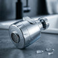 Kitchen tap water aerator with 360° rotation and dual flow modes