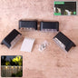 Main view of 4-piece Garden Vera solar stair lights, showing their compact design.