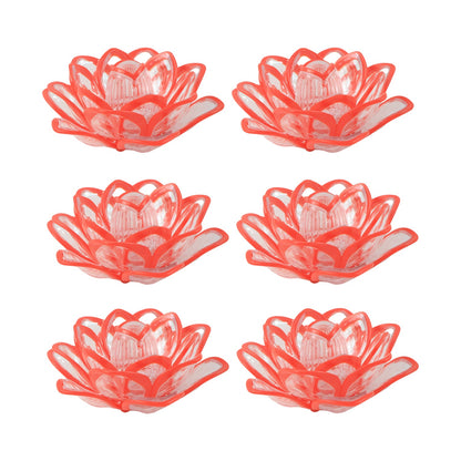 Smokeless LED lotus shaped decorative candles providing warm light atmosphere