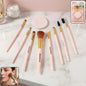 Professional Makeup Brush Set 9-in-1 with soft face puff for blending